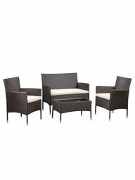 AmazonBasics PF-CS348-BR Conversation Set, 4-Piece, Brown