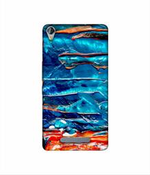 Amazon Brand - Solimo Designer Blue Oil Color 3D Printed Hard Back Case Mobile Cover for Micromax Canvas Juice 3Plus Q394