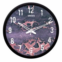 Amazon Brand - Solimo 12-inch Wall Clock - Desginer (Silent Movement, Black Frame), SC-1010