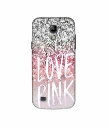 Amazon Brand - Solimo Designer Love Pink 3D Printed Hard Back Case Mobile Cover for Samsung Galaxy S4 Mini