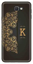 Amazon Brand - Solimo Designer Black Pattern Alphabet-K 3D Printed Hard Back Case Mobile Cover for Samsung Galaxy J7 Prime