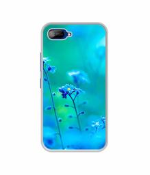 Amazon Brand - Solimo Designer Blue Flower UV Printed Soft Back Case Mobile Cover for Itel A25