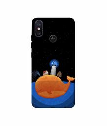 Amazon Brand - Solimo Designer Whale 3D Printed Hard Back Case Mobile Cover for Motorola One Power