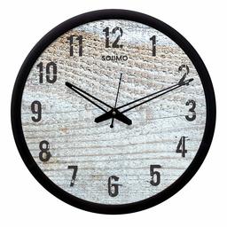 Amazon Brand - Solimo 12-inch Wall Clock - Desginer (Silent Movement, Black Frame), SC-1020