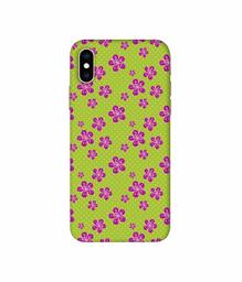 Amazon Brand - Solimo Designer Pink Flower Patterns 3D Printed Hard Back Case Mobile Cover for Apple iPhone Xs Max