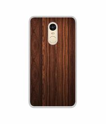 Amazon Brand - Solimo Designer Wooden Texture UV Printed Soft Back Case Mobile Cover for Mi Redmi Note 4