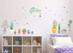 Amazon Brand - Solimo Wall Sticker for Kid's Room (Mini Garden, Ideal Size on Wall - 135 cm x 72 cm)