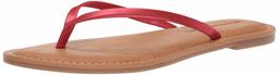 Essentials Women's Thong Sandal, red, 7 B US