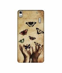 Amazon Brand - Solimo Designer Butterflies 3D Printed Hard Back Case Mobile Cover for Lenovo A7000