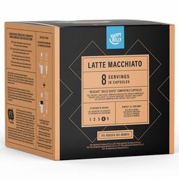 Marca Amazon- Happy Belly - Cápsulas de café Latte Macchiato compatibles con NESCAFÉ* DOLCE GUSTO*, UTZ,  3x 16 cápsulas (24 porciones)