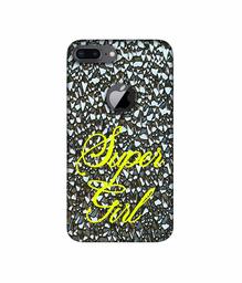 Amazon Brand - Solimo Designer Super Girl On Foil 3D Printed Hard Back Case Mobile Cover for Apple iPhone 8 Plus (with Logo Cut)