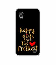 Amazon Brand - Solimo Designer Happy Girls are The Prettiest UV Printed Soft Back Case Mobile Cover for Infocus M370i