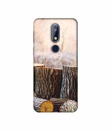 Amazon Brand - Solimo Designer Wood logs 3D Printed Hard Back Case Mobile Cover for Nokia 7.1