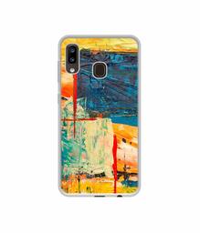 Amazon Brand - Solimo Designer Multicolor Box UV Printed Soft Back Case Mobile Cover for Samsung Galaxy A20