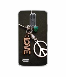 Amazon Brand - Solimo Designer Love and Peace UV Printed Soft Back Case Mobile Cover for LG Stylus 3