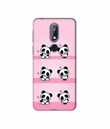 Amazon Brand - Solimo Designer Panda Pattern 3D Printed Hard Back Case Mobile Cover for Nokia 7.1