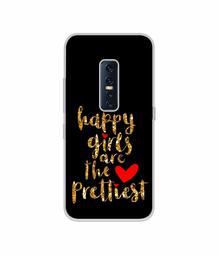 Amazon Brand - Solimo Designer Happy Girls are The Prettiest UV Printed Soft Back Case Mobile Cover for Vivo V17 Pro