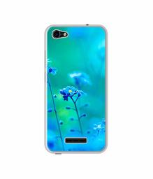 Amazon Brand - Solimo Designer Blue Flower UV Printed Soft Back Case Mobile Cover for Lava Z61