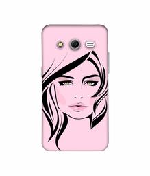 Amazon Brand - Solimo Designer Pink Lady Pattern 3D Printed Hard Back Case Mobile Cover for Samsung Galaxy Core 2 G355H