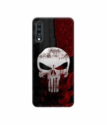 Amazon Brand - Solimo Designer Punisher Skull 3D Printed Hard Back Case Mobile Cover for Samsung Galaxy A70