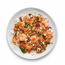 Amazon Meal Kits, One-Pot Shrimp Orzo with Red Sauce, Feta & Spinach, Serves 2