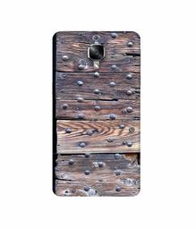 Amazon Brand - Solimo Designer Wooden Blocks Check 3D Printed Hard Back Case Mobile Cover for OnePlus 3 / OnePlus 3T