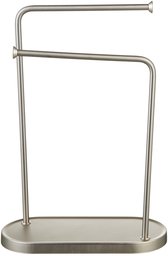 AmazonBasics Double-L Hand Towel Holder and Accessories Stand, Silver Nickel