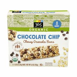 365 Everyday Value, Organic Chewy Granola Bar, Chocolate Chip, 8 ct