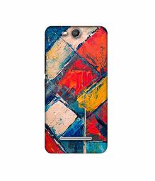 Amazon Brand - Solimo Designer Dark Multicolor Blocks 3D Printed Hard Back Case Mobile Cover for Micromax Canvas Juice 3 Q392