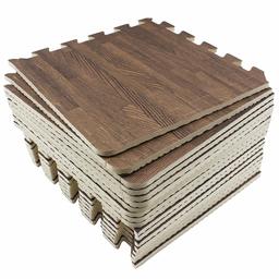 UMI. Essentials Foam Wood Grain Interlocking Floor Mats Pack of 6 2.16 m² / 9 Pieces 0.81 m²