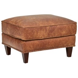 Amazon Brand – Stone & Beam Marin Leather Ottoman, 29