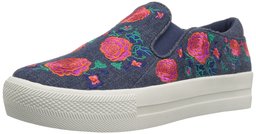 The Fix Amazon Brand Women's Jaylene Slip Fashion Sneaker, Denim, 8.5 B US