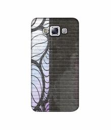 Amazon Brand - Solimo Designer Black and White Brick 3D Printed Hard Back Case Mobile Cover for Samsung Galaxy E7