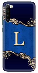 Amazon Brand - Solimo Designer Blue Pattern Alphabet-L 3D Printed Hard Back Case Mobile Cover for Xiaomi Redmi Note 8