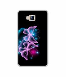 Amazon Brand - Solimo Designer Butterflies Neon Light UV Printed Soft Back Case Mobile Cover for Lyf Wind 2