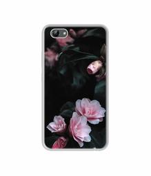 Amazon Brand - Solimo Designer Dark Flowers Photography UV Printed Soft Back Case Mobile Cover for Vivo Y71