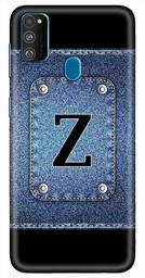 Amazon Brand - Solimo Designer Button Jeans Alphabet-Z 3D Printed Hard Back Case Mobile Cover for Samsung Galaxy M21 / M30s