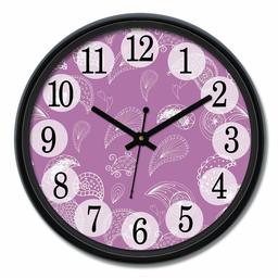 Amazon Brand - Solimo 12-inch Wall Clock - Paisley (Silent Movement)