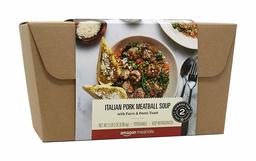 Amazon  Meal Kits,  Italian Pork Meatball Soup with Farro & Pesto Toast , Serves 2