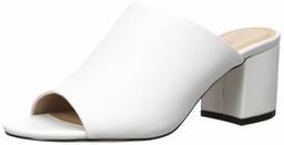 The Drop Women's Berlin Block Heeled Sandal, White, 6