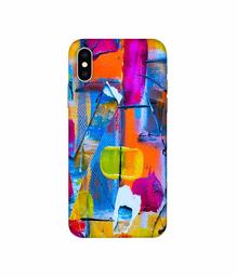 Amazon Brand - Solimo Designer Multicolor Box Texture 3D Printed Hard Back Case Mobile Cover for Apple iPhone Xs Max