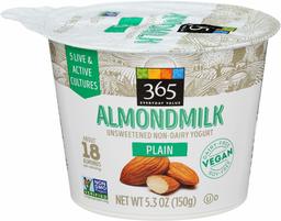 365 Everyday Value, Almondmilk Unsweetened Non-Dairy Yogurt, Plain, 5.3 oz