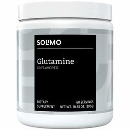 Amazon Brand - Solimo Glutamine Powder, Unflavored, 5 G L-Glutamine per Serving, 10.58 Ounce (60 Servings)