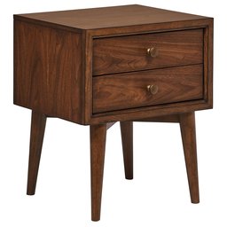 Amazon Brand – Rivet Jonathan Mid-Century Modern Wood Bedside Nightstand, 20