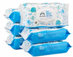 Amazon Brand - Mama Bear 99% Water Baby Wipes, Hypoallergenic, Fragrance Free, 432 Count (6 Packs of 72 Wipes)