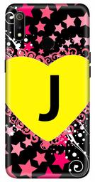 Amazon Brand - Solimo Designer Heart Pattern Alphabet-J 3D Printed Hard Back Case Mobile Cover for Realme 3 / Realme 3i