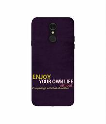 Amazon Brand - Solimo Designer Enjoy Your Life 3D Printed Hard Back Case Mobile Cover for LG Q7