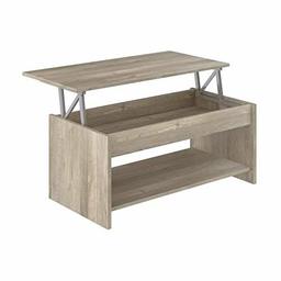 Amazon Brand - Movian Aggol Lift-Top Coffee Table with 1-Shelf, 50 x 100 x 44cm, Light Brown Oak-Effect