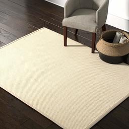 Amazon Brand – Rivet Woven Bordered Sisal Area Rug, 5 x 7 Foot, Ivory