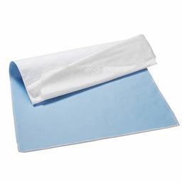 UMI Essentials Washable Bed Protector with Tucks - Incontinence Pad - Toilet Training Sleep Mat, Blue (86x132cm)